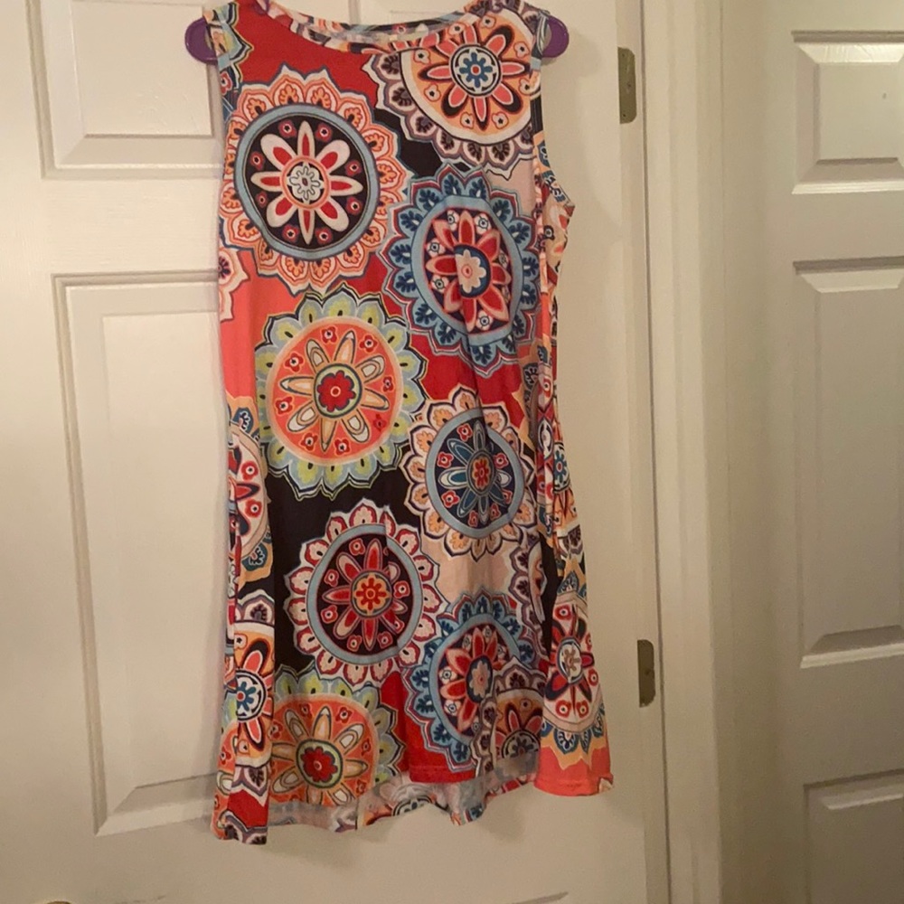 T-shirt dress sleeveless w/pockets